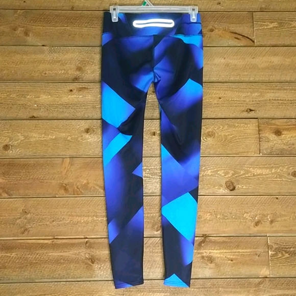 Athleta Work Out Leggings Blue and Black Size S - Picture 5 of 10